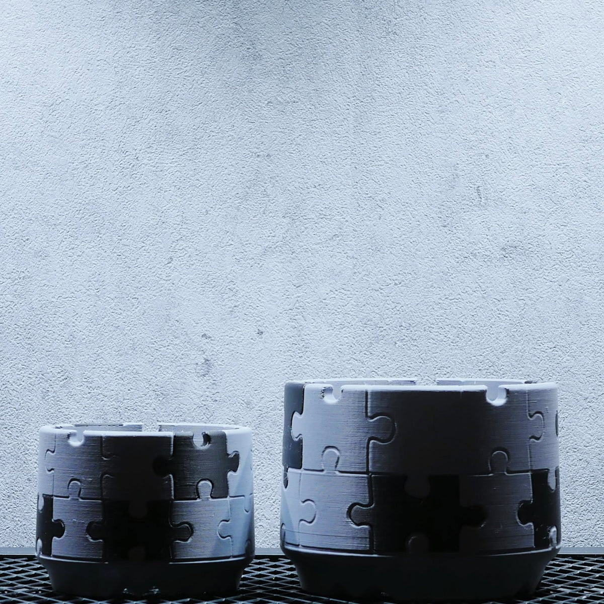 POT PUZZLE GREY LIMITED SIZE S 3.5号サイズ 3Dプリント植木鉢 マットブラック × アーバングレー 商品画像11｜SOCIAL PLANT WORKS